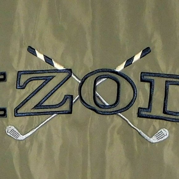 Izod Men's Large Golf Vest Green Latte Full Zip Jacket Izod Golf Logo Spell-out - Picture 7 of 7